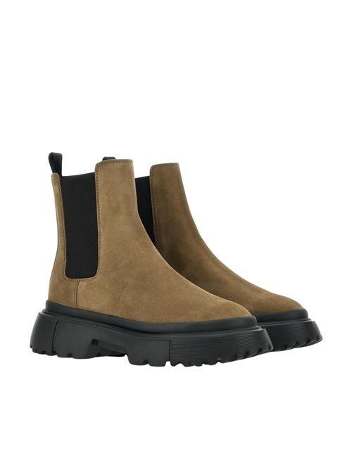 Stivaletto Donna beige con tomaia scamosciata HOGAN | HXW6290FC30BYEC414